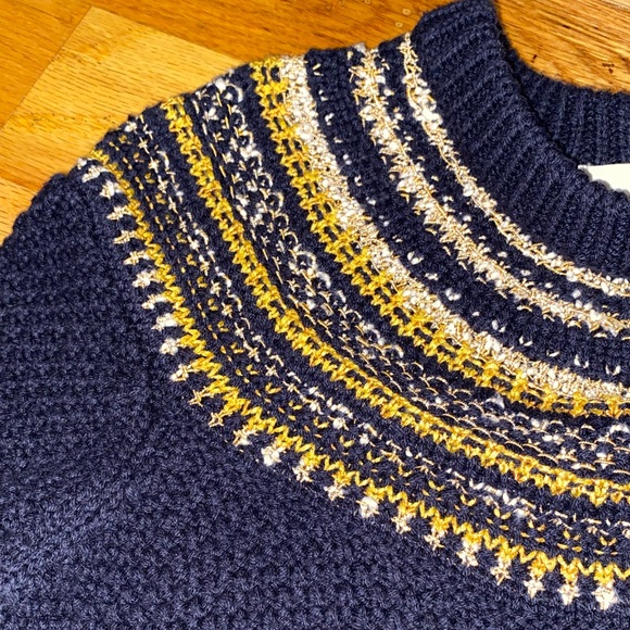 J. Crew X The Reeds Long Sleeve Cotton Blend Fair Isle Sweater Size Smalll - Picture 7 of 14